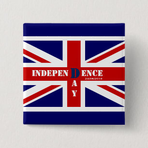 Independence Day for United Kingdom 15 Cm Square Badge