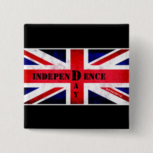 Independence Day for United Kingdom 15 Cm Square Badge