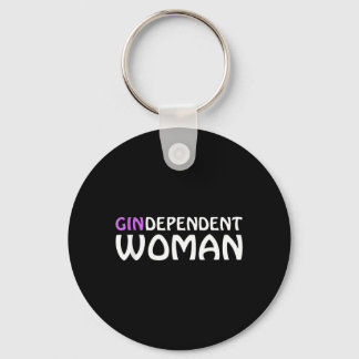 Independence Day GinDependent Woman Gin Drinking Key Ring