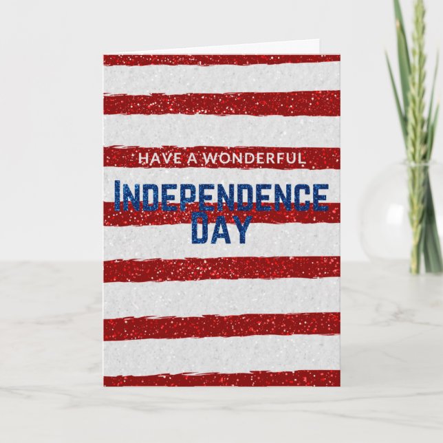 Independence Day Glitter Card (Front)