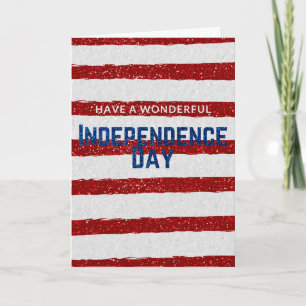 Independence Day Glitter Card