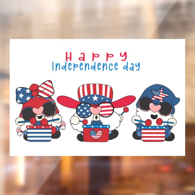 Independence Day Gnomes Window Cling (Sheet 2)