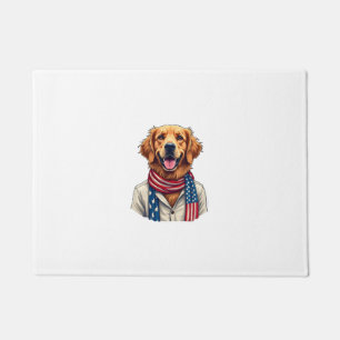 Independence Day Golden Retriever Vintage Shirt 2 Doormat