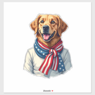 Independence Day Golden Retriever Vintage Shirt 3