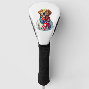 Independence Day Golden Retriever Vintage Shirt 3 Golf Head Cover