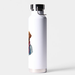Independence Day Golden Retriever Vintage Shirt 3 Water Bottle