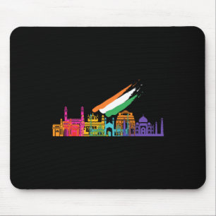 Independence Day Graphic Tees Love Travel India Vi Mouse Mat