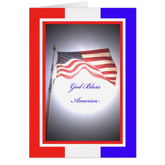 Independence Day Greeting Card - God Bless America