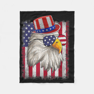 Independence Day Happy 4th Of July Design Vintage Fleece Blanket
