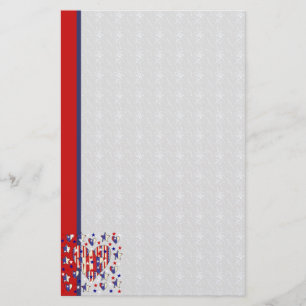 Independence Day Hearts Stationery