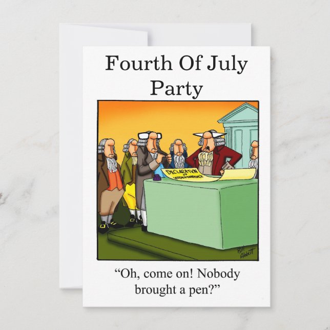 Independence Day Humour Party Invitations (Front)