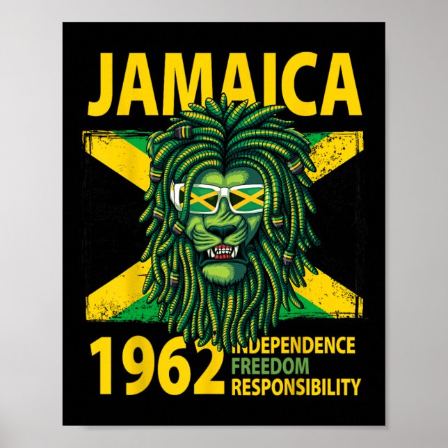 Independence Day Idea For Kids &amp; Jamaican Flag Poster (Front)