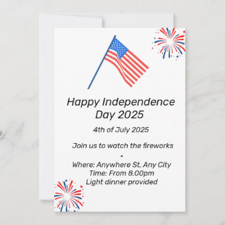 Independence day invitation