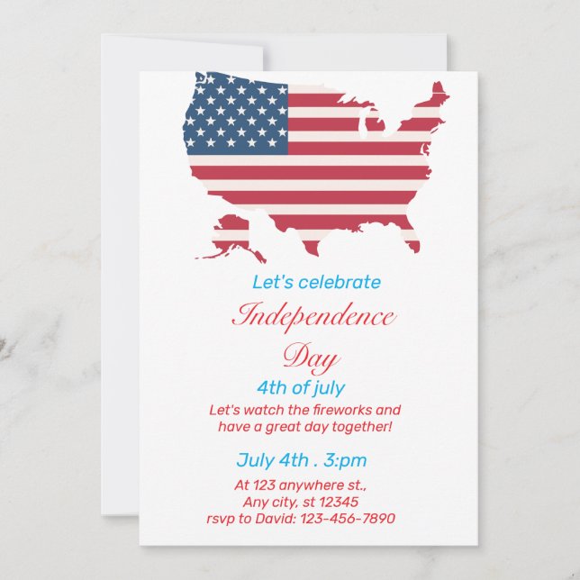 Independence day invitation (Front)