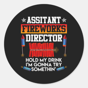 Independence Day Istant Fireworks Director Usa Par Classic Round Sticker