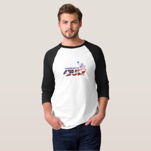 Independence Day Men 3/4 Sleeve Raglan T-Shirt