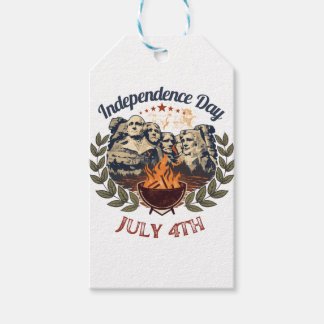 Independence Day Mount Rushmore July 4th Gift Tags