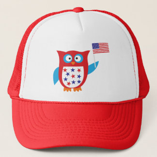 Independence Day Owl Trucker Hat