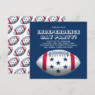 Independence Day Party Football Invitation