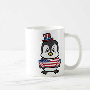 Independence Day Penguin 4th July America Toddler  Coffee Mug