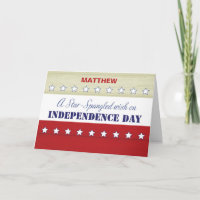 Independence Day Personalise Star Spangled Wish