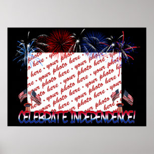 Independence Day Photo Frame Poster