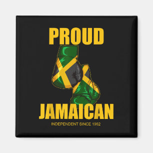 Independence Day Proud Jamaican Boxing Gloves Magnet