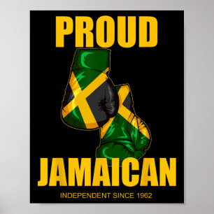 Independence Day Proud Jamaican Boxing Gloves Poster