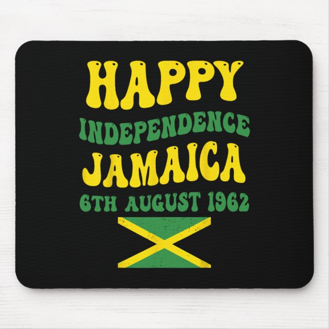 Independence Day Proud Jamaican Flag 6th August 19 Mouse Mat (Front)