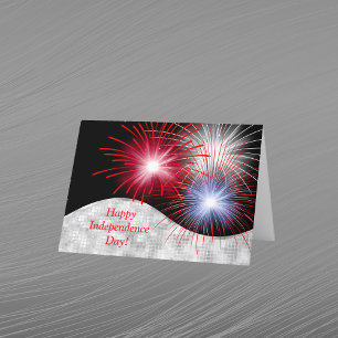 Independence Day Red White Blue Patriotic Holiday Card