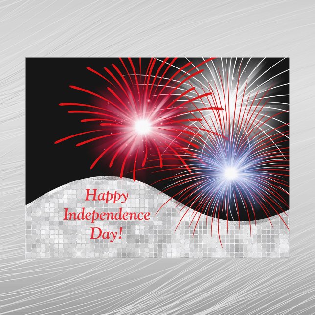 Independence Day Red White Blue Patriotic Holiday Postcard (Creator Uploaded)