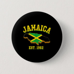 Independence Day Shirt Jamaican Flag Map Pride 6 Cm Round Badge