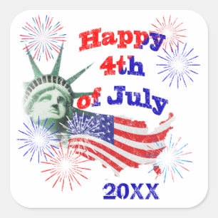 Independence Day Square Sticker