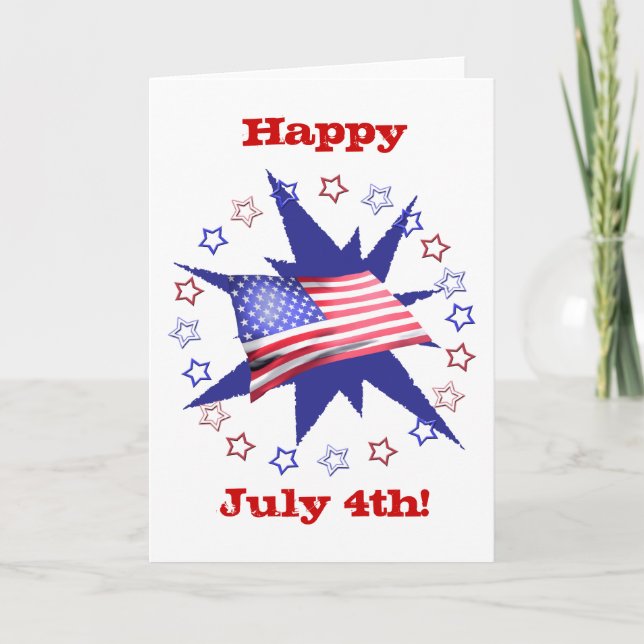 Independence Day Star Circle Card (Front)