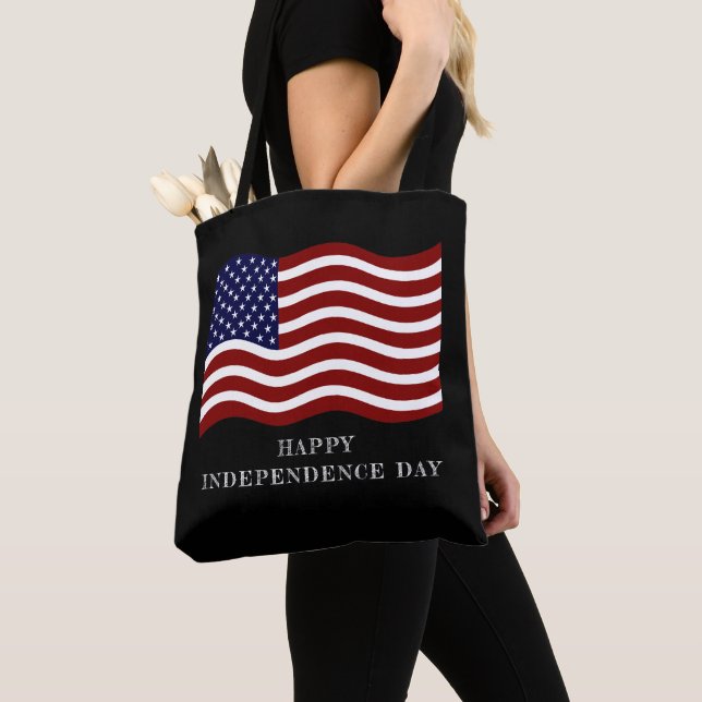 Independence Day Tote – USA Pride Design Bag (Close Up)