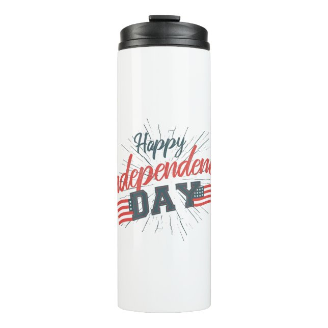 Independence Day Typography Thermal Tumbler (Front)