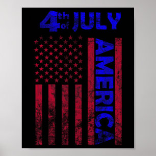 Independence Day Usa America Flag 4th Of July Happ Poster
