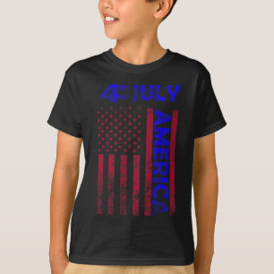 Independence Day Usa America Flag 4th Of July Happ T-Shirt