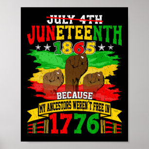 Independence Day Women Men Black History Graphic  Poster