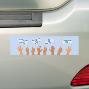 Independence Day Yom Ha'atzmaut Israel Flag Bumper Sticker