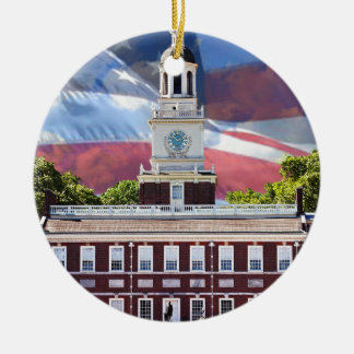 Independence Hall Ceramic Tree Decoration