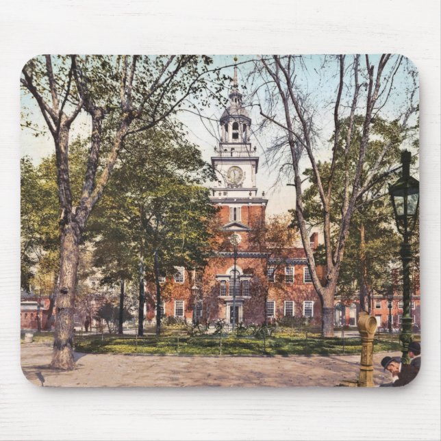 Independence Hall Philadelphia, PA 1900 Vintage Mouse Mat (Front)