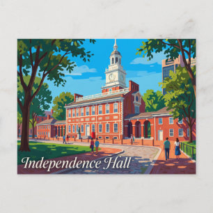 Independence Hall USA Postcard