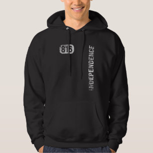 Independence Missouri 816 Area Code Vintage Retro Hoodie