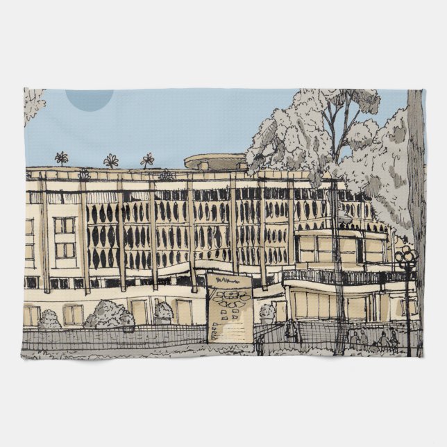 Independence Palace Saigon Vietnam Tea Towel (Horizontal)