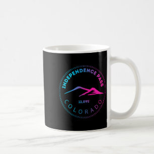 Independence pass elevated colorado mountain neon  coffee mug