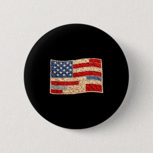 Independence patriotic floral american flagIndepen 6 Cm Round Badge