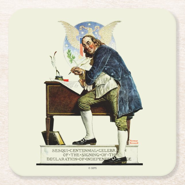 Independence Square Paper Coaster (Front)