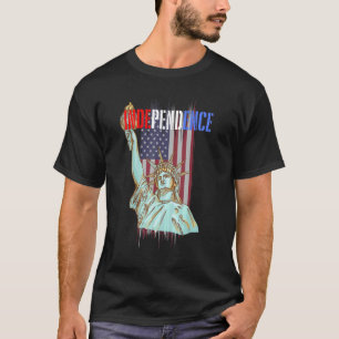 Independence Usa America Patriotic Statue Of Liber T-Shirt