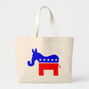 INDEPENDENT & BIPARTISAN - Donkey/Elephant Hybrid Large Tote Bag